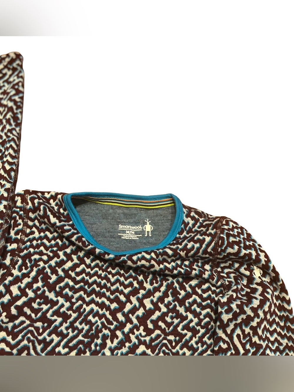 Smartwool Kids Classic Merino Wool Thermal Base Layer Crew Top Sz M Travel Hike